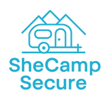 SheCamp Secure™ Teal Logo - a women’s travel safety brand.