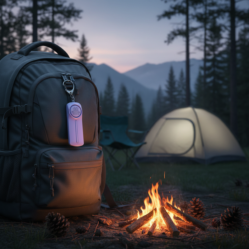 Personal safety alarm with pull pin activation for non-violent personal protection
