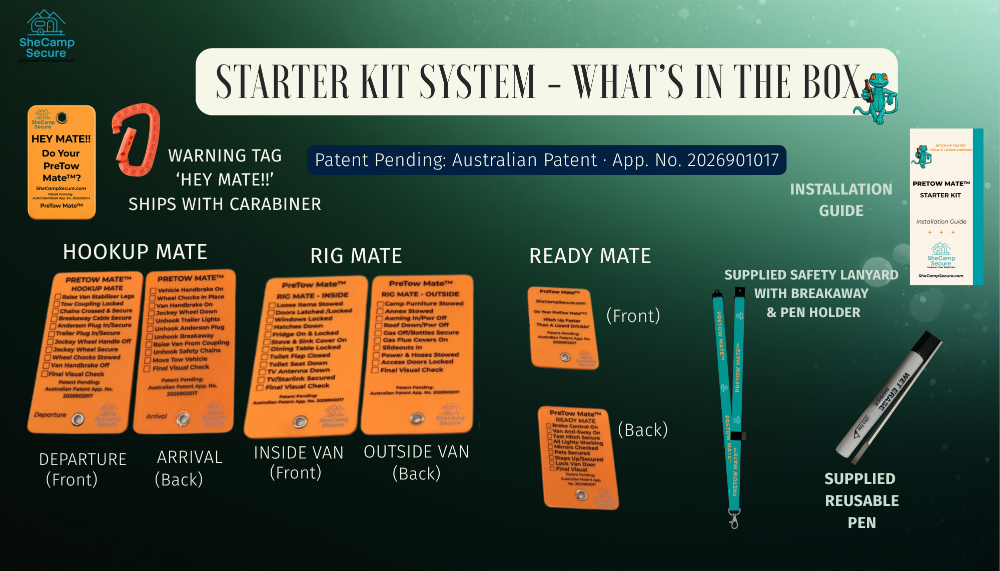 PreTow Mate™ Caravan Safety Checklist & Towing System