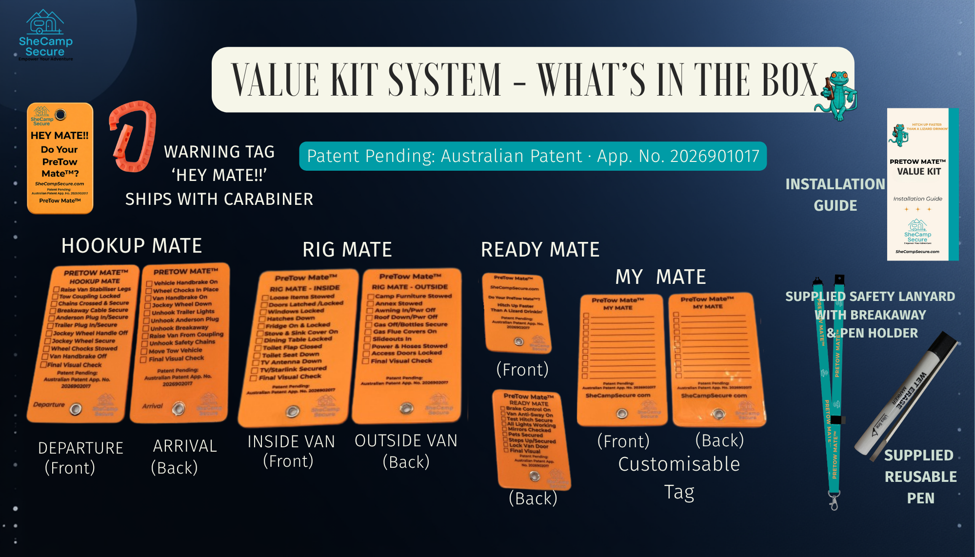 PreTow Mate™ Caravan Safety Checklist & Towing System